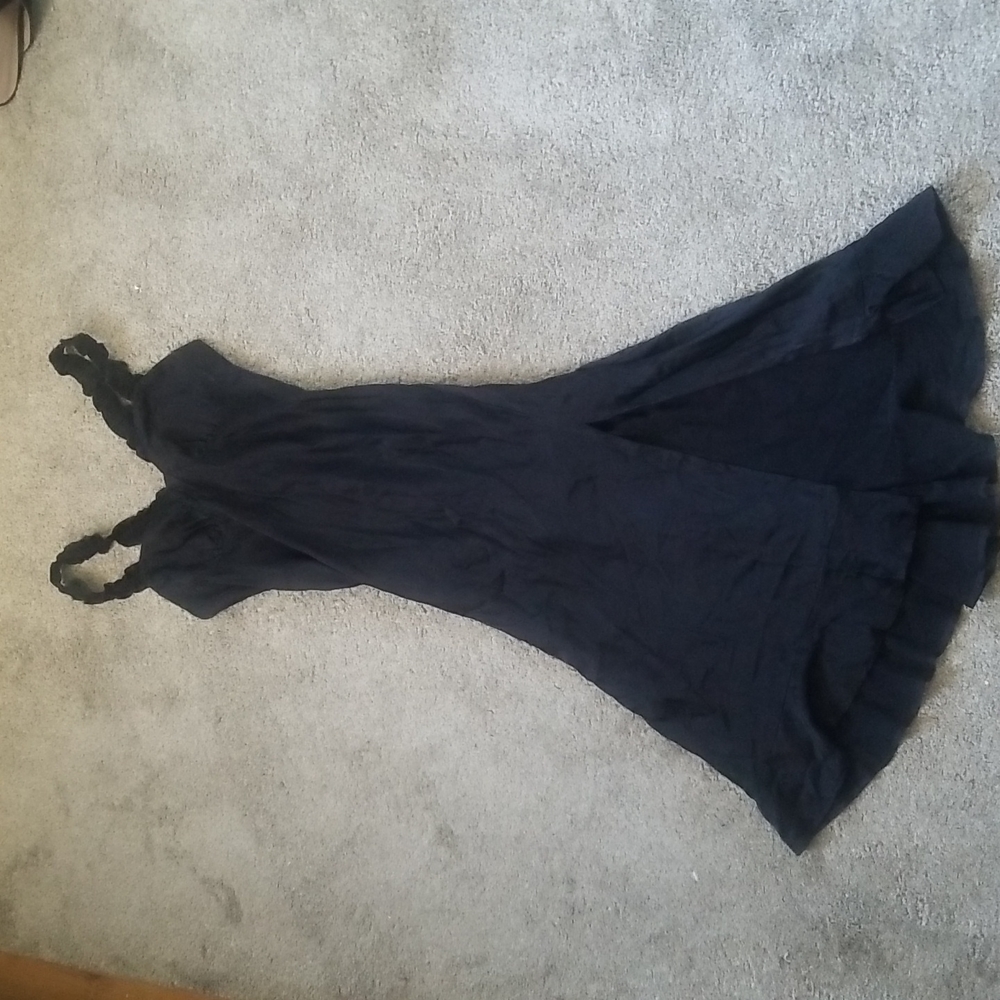 Sexy Womens black slip dress